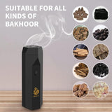 Luxury Electric Hair Bakhoor Comb – Portable Rechargeable Incense Hair Perfume Burner | Black & Gold
