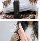 Luxury Electric Hair Bakhoor Comb – Portable Rechargeable Incense Hair Perfume Burner | Black & Gold