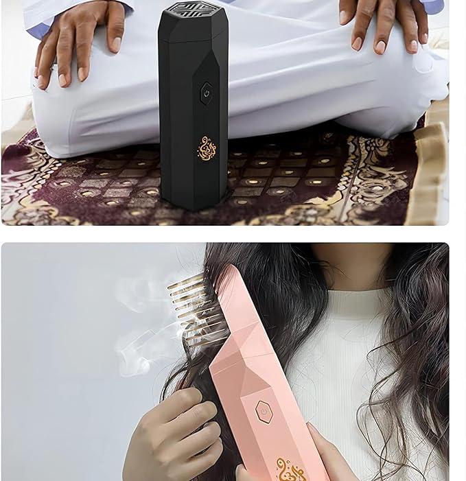 Works as a comb and an electric bakhoor burner